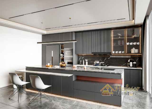 Pembuatan Kitchen set Setu Bekasi material HPL Taco anti gores