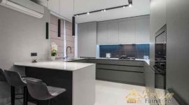 Pembuatan Kitchen set Mustika Jaya Bekasi konsep Skandinavian fungsional