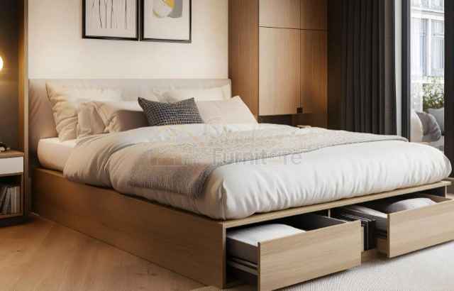 Custom furniture Pekayon Bekasi Selatan dipan laci minimalis modern