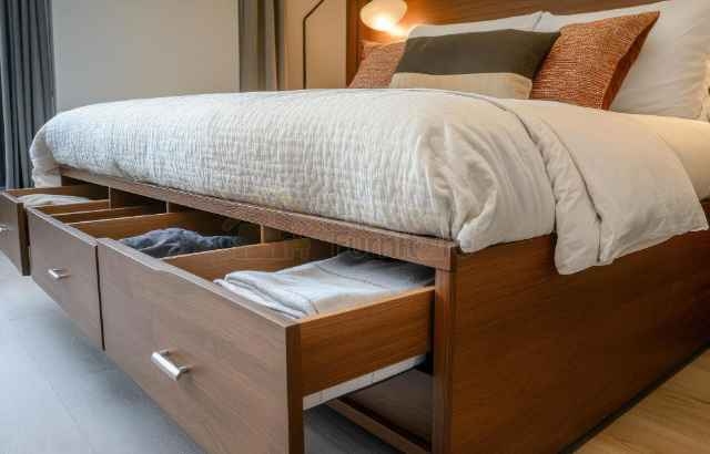 Custom furniture Pekayon Bekasi Selatan dipan laci minimalis modern