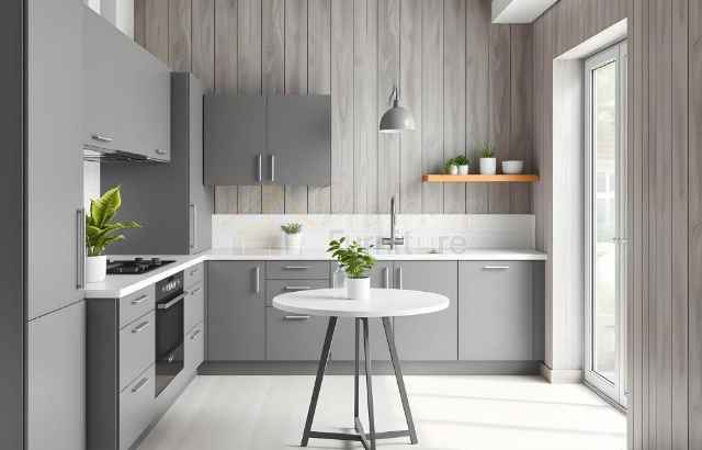 Pembuatan Kitchen set Jatibening Bekasi model letter L hemat tempat