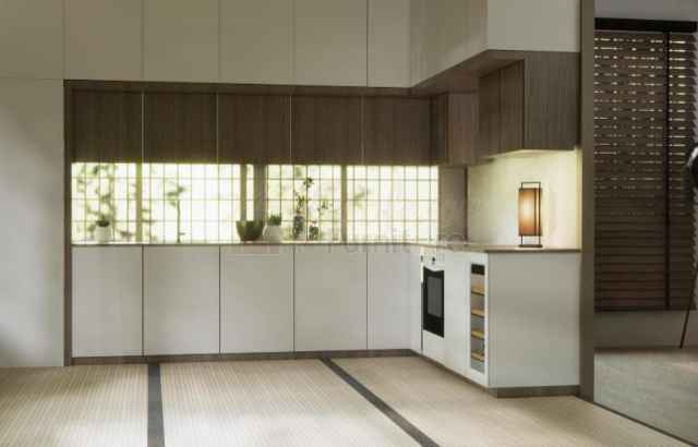 Pembuatan Kitchen set Jatibening Bekasi model letter L hemat tempat
