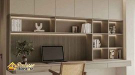 Cari meja belajar minimalis model tempel dinding hemat tempat Jakarta Utara