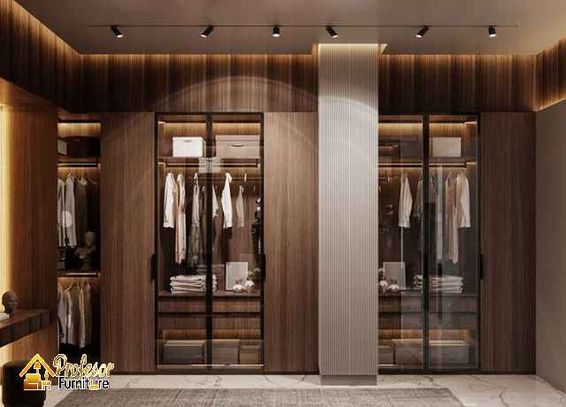 Custom Furniture Matraman Jakarta Timur lemari pakaian tanam full sampai plafon