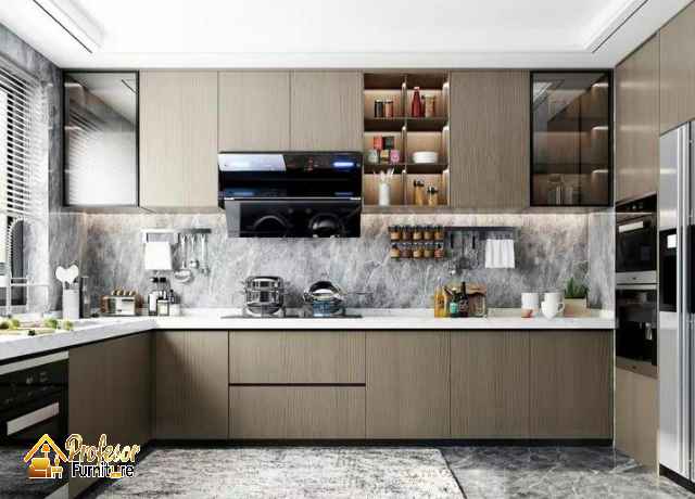 Biaya tukang kitchen set Jakarta Timur model letter L paket hemat dan terjangkau