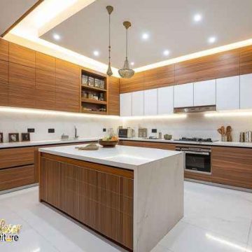 Biaya tukang kitchen set Jakarta Timur model letter L paket hemat dan terjangkau