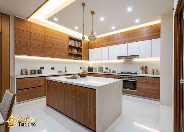 Biaya tukang kitchen set Jakarta Timur model letter L paket hemat dan terjangkau