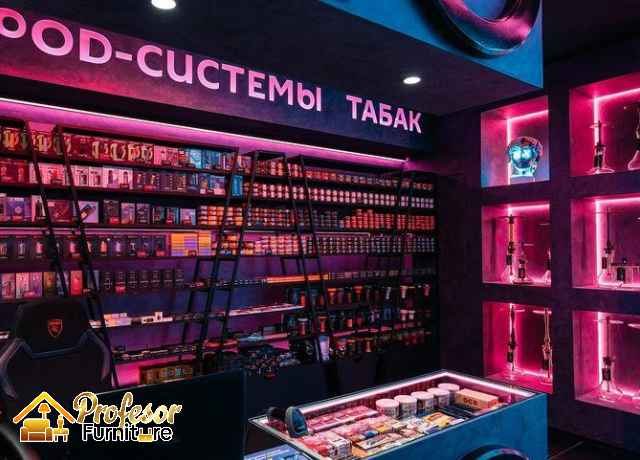 Jasa pembuatan display toko vape industrial Tangerang