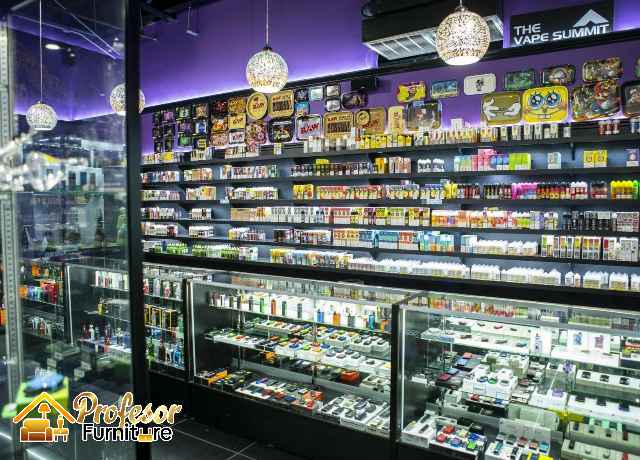 Jasa pembuatan display toko vape industrial Tangerang