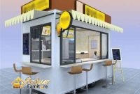 Desain Custom Booth Makanan Event Industrial Kontainer Mini