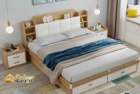 Dipan custom minimalis laci tersembunyi untuk kamar ukuran 2x2 Cikarang Bekasi