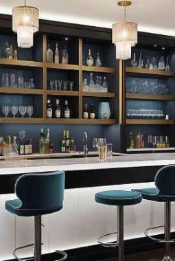 Model mini bar dapur minimalis custom hidden kitchen modern Tangerang