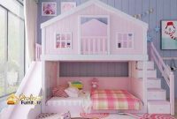 Dipan custom anak bentuk rumah dengan pagar pengaman lepas pasang