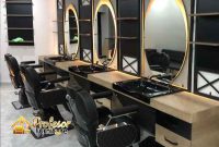 Meja Barbershop minimalis custom bahan multiplek finishing HPL