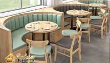 Custom furniture restoran Bekasi desain industrial pengerjaan cepat