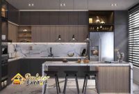 Jasa buat mini bar dapur minimalis custom finishing Hpl Depok