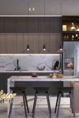Jasa buat mini bar dapur minimalis custom finishing Hpl Depok