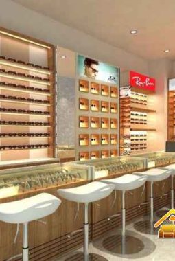 Jasa pembuatan display toko optik modern Depok