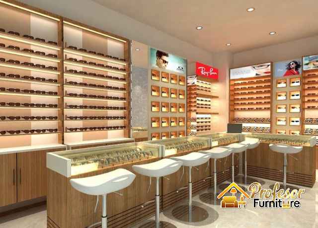 Jasa pembuatan display toko optik modern Depok