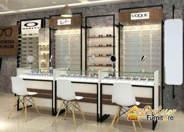 Jasa pembuatan display toko optik modern Depok