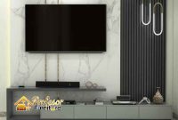 Custom Backdrop TV Depok untuk ruang tamu apartemen kecil