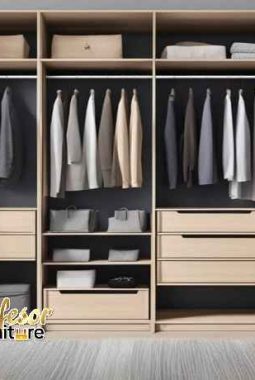 Lemari gantung baju Depok pintu geser (sliding) hemat ruang kamar sempit