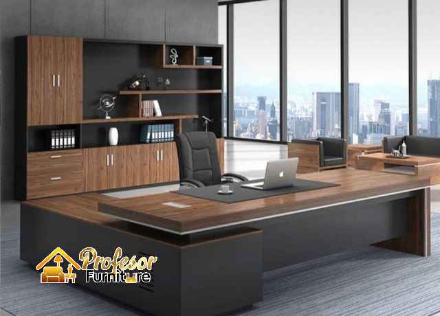 Custom furniture Kantor Bogor paket lengkap meja kursi dan lemari