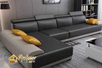 Sofa cafe minimalis Depok model sudut letter L untuk ruangan sempit modern