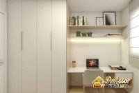 Lemari pakaian minimalis Jakarta Utara solusi penyimpanan untuk apartemen studio.