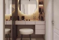 Jasa custom meja rias minimalis Jakarta HPL premium