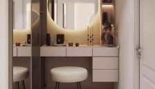 Jasa custom meja rias minimalis Jakarta HPL premium