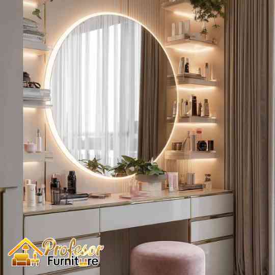 Jual custom meja rias minimalis Bekasi Barat multifungsi