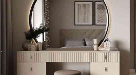 Jasa custom meja rias minimalis Jakarta Pusat sudut kamar hemat