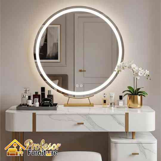 Jasa custom meja rias minimalis Jakarta Pusat sudut kamar hemat