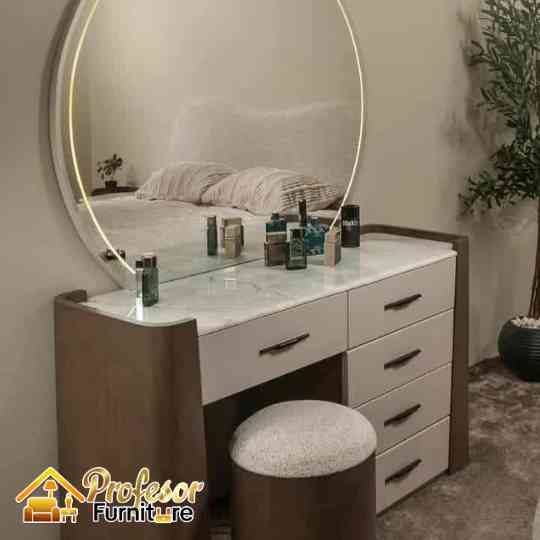 Jasa custom meja rias minimalis Jakarta Utara desain free ongkir