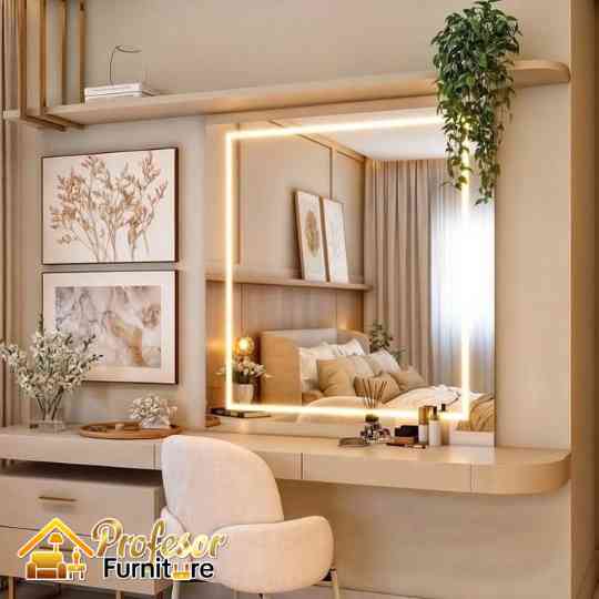 jasa custom meja rias minimalis Jakarta Barat full plafon mewah