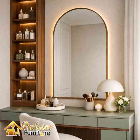 jasa custom meja rias minimalis Jakarta Barat full plafon mewah