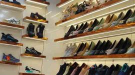 Custom Display Toko Sepatu Minimalis Bahan Anti Rayap Tangerang