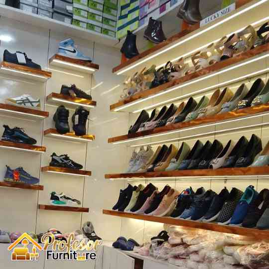 Custom Display Toko Sepatu Minimalis Bahan Anti Rayap Tangerang