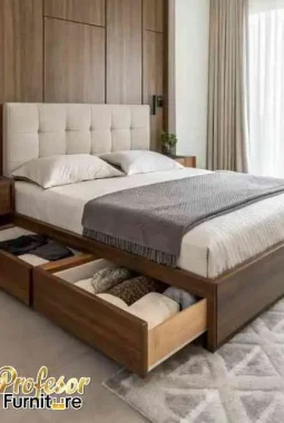 Buat custom ranjang tidur minimalis Tangerang konsep japandi mewah