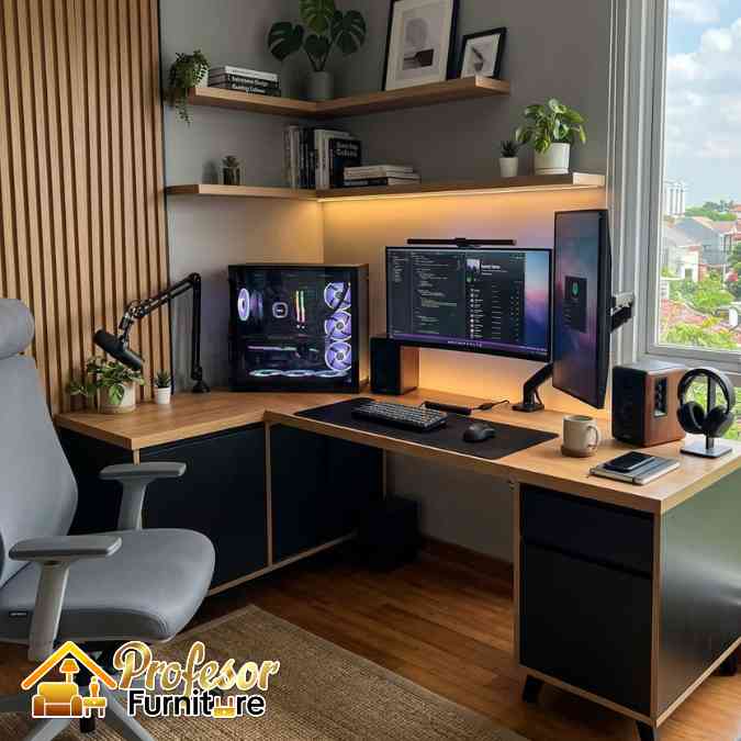 Custom Meja Komputer Bekasi Multiplek HPL Premium