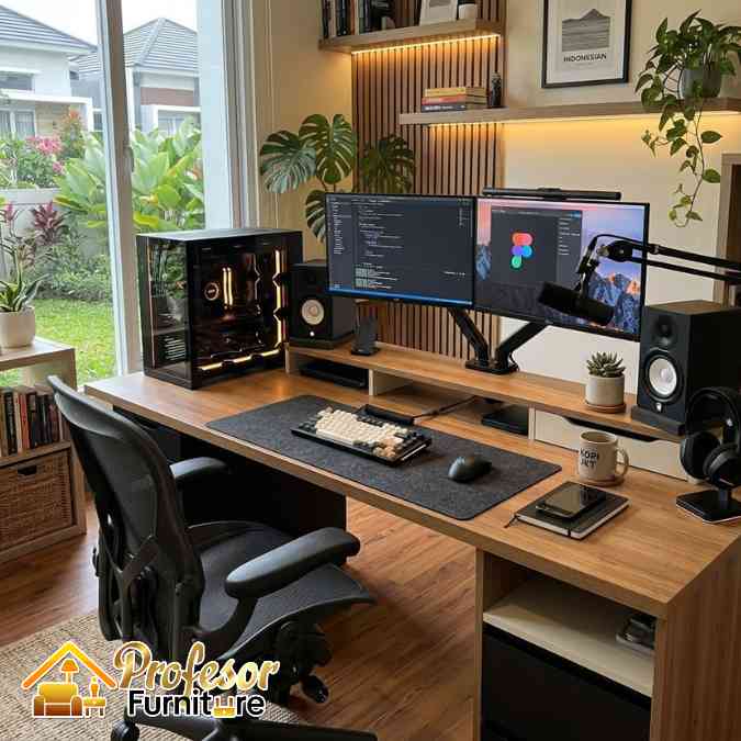 Custom Meja Komputer Bekasi Multiplek HPL Premium