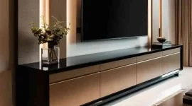 Jasa custom meja tv minimalis bekasi desain luxury anti pasaran