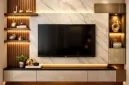Jasa custom meja tv minimalis Depok harga langsung workshop