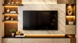 Jasa custom meja tv minimalis Depok harga langsung workshop