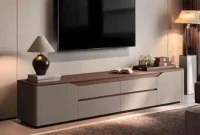 Jasa meja tv minimalis custom Tangerang model kekinian ruang sempit