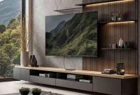 meja tv custom minimalis Bogor untuk rumah modern mewah