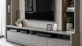 custom meja tv minimalis Cipayung Jakarta bahan anti rayap awet