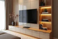 meja tv minimalis custom Cibinong Bogor cocok apartemen aesthetic