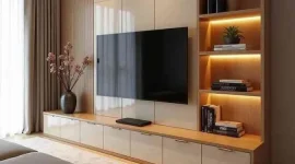 meja tv minimalis custom Cibinong Bogor cocok apartemen aesthetic